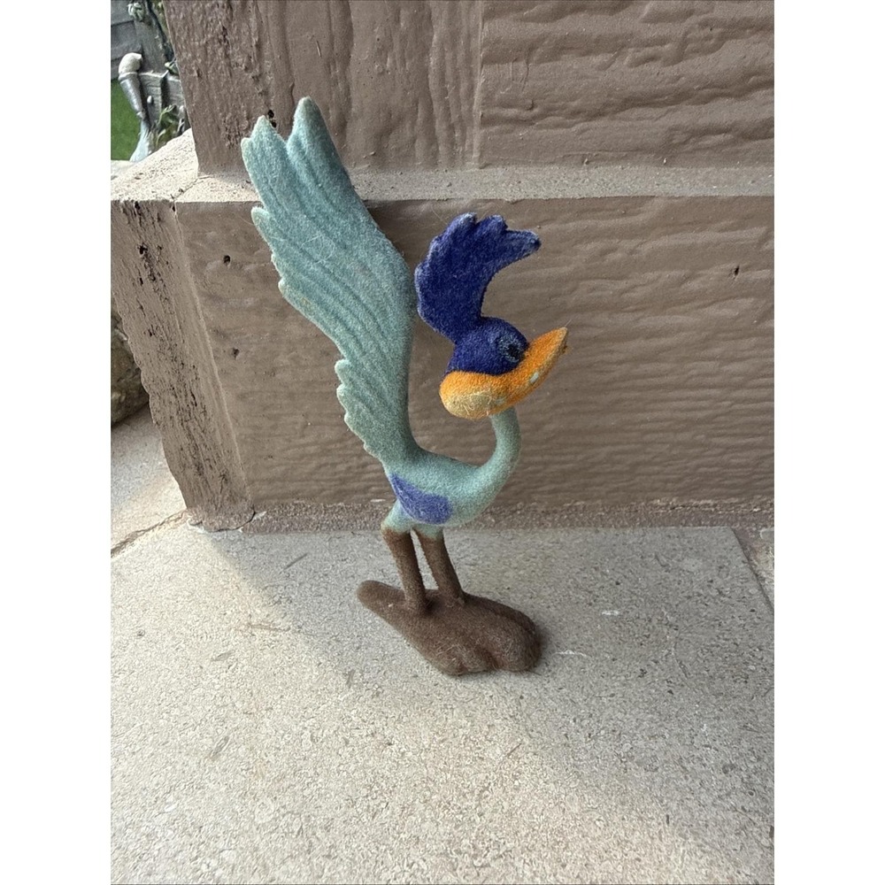 Vintage Road Runner Flocked Figure 1988 Looney Tunes Warner Bros. Collectible